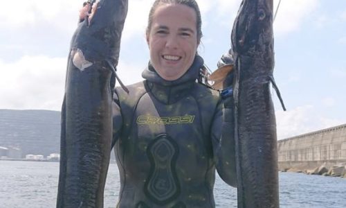 Yaiza Romero se consagra como reina de la pesca submarina vasca