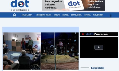 dot. eus webguneak eskualdeko berri guztiak biltzen ditu, Durangaldeko kultura edo historia bezalako atalekin